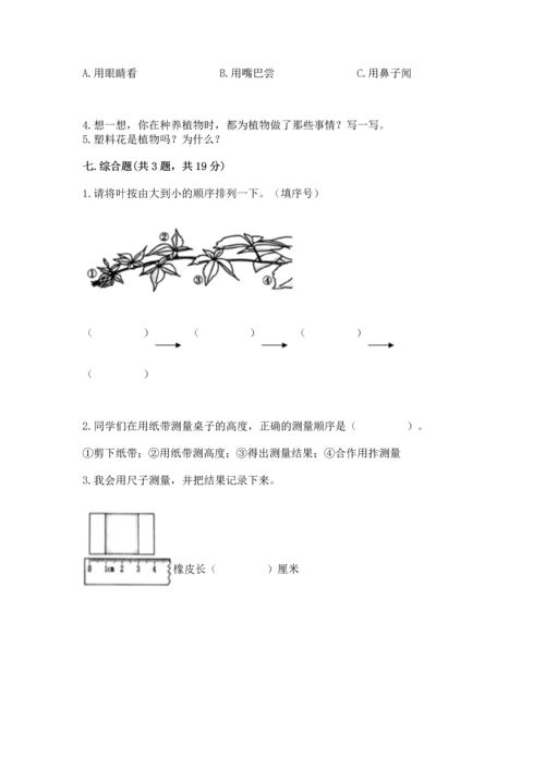 教科版一年级上册科学期末测试卷附参考答案（模拟题）.docx