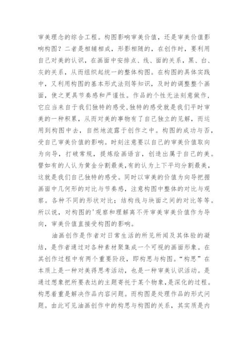 油画构图的美学价值思考论文.docx