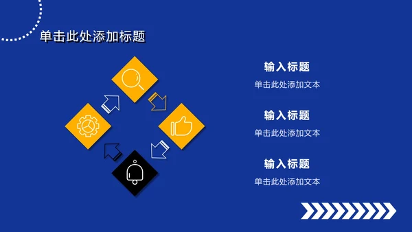 蓝色扁平简约大字报风PPT模板