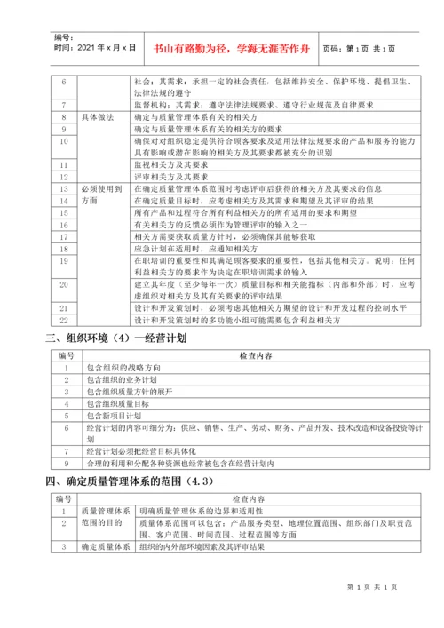 IATF16949内审检查表.docx