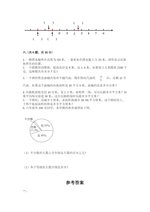 六年级毕业班数学期末考试试卷（名校卷）.docx