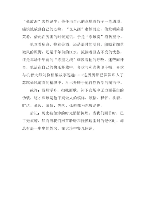 走近苏轼作文800字.docx