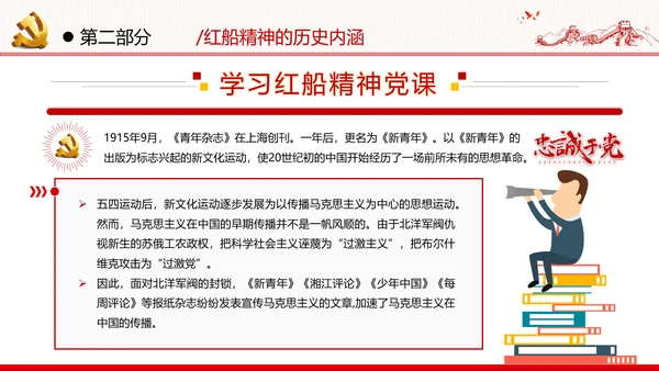 新时代弘扬学习红船精神党校党建党政党建党课支部团委学习模板