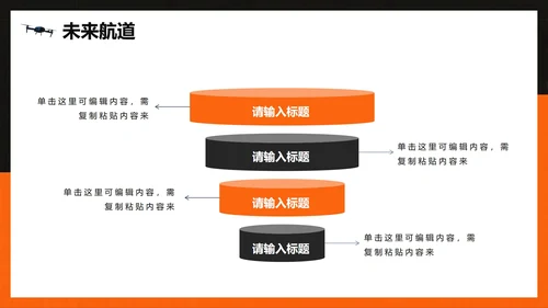 橙色简约创意科技风无人机科普介绍PPT模板