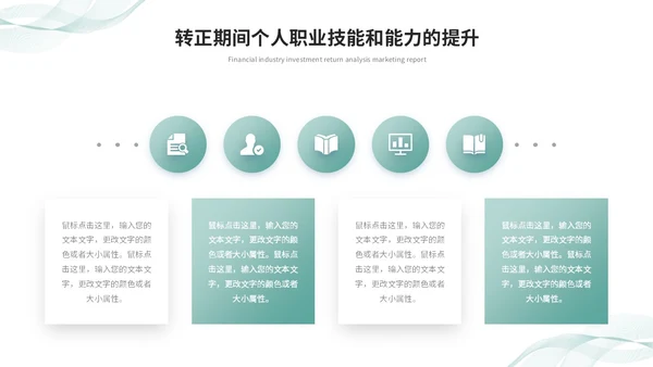 清新简约转正述职报告工作总结工作汇报ppt模板