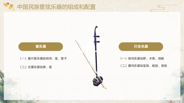 棕色中国风民族音乐鉴赏PPT模板