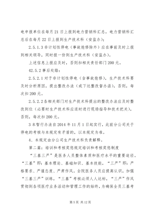 停电管理统计考核奖惩规定.docx