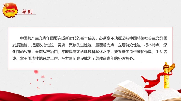 中国共青团章程PPT模板