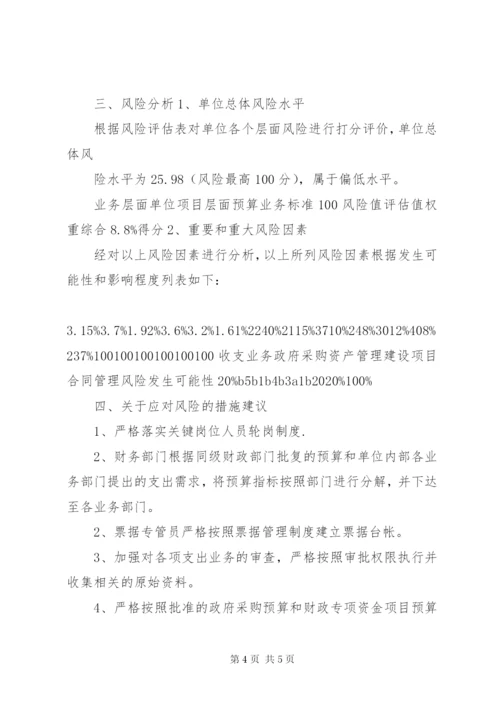 行政事业单位内控风险评估报告[1].docx