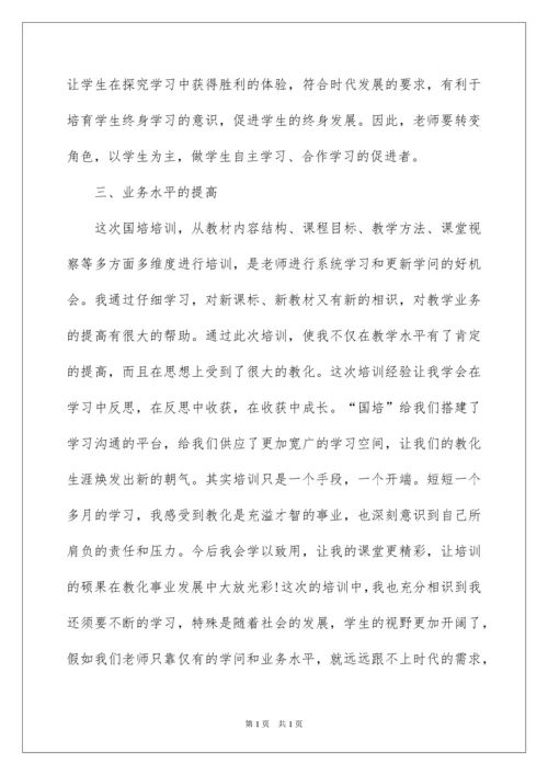 2022国培返岗实践个人总结.docx