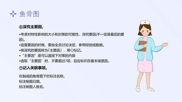 蓝色简约形状护理质量管理七大工具培训PPT模板