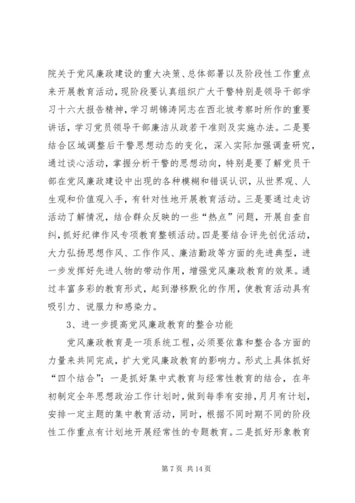政治处廉政建设工作心得体会.docx