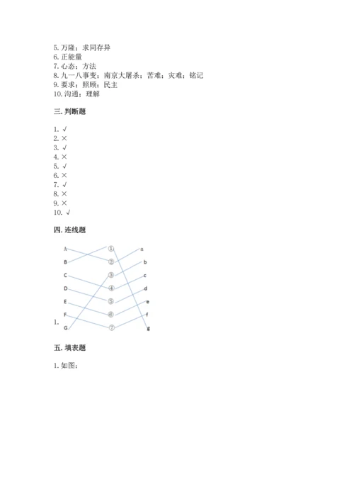 新部编版五年级下册道德与法治期末测试卷附答案【满分必刷】.docx