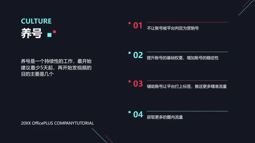 创意深色风自媒体运营教程机构介绍