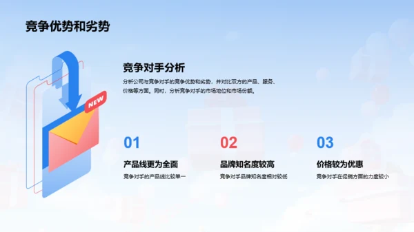 蓝红色创意双十一促销计划发布会PPT模板