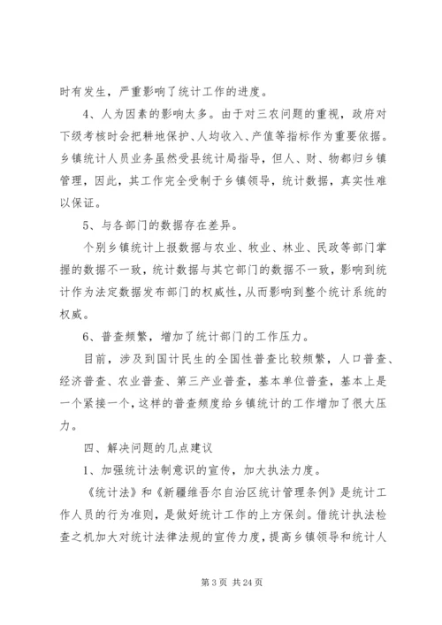 乡镇统计工作调研报告一.docx