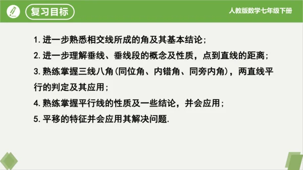 第5章 相交线与平行线  复习课件（共23张PPT）