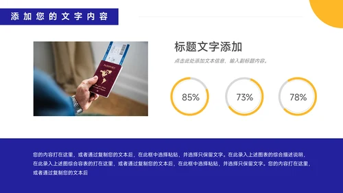 黄蓝创意竞聘述职报告PPT模板