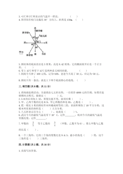 人教版六年级下册数学期末测试卷（精选题）.docx