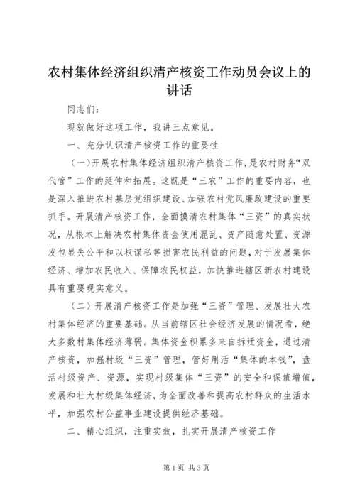 农村集体经济组织清产核资工作动员会议上的讲话.docx