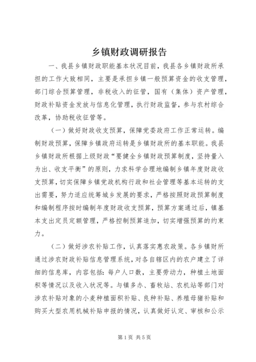 乡镇财政调研报告.docx