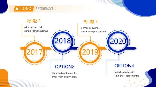 蓝色大气财务部年终工作总结商务动态PPT模板