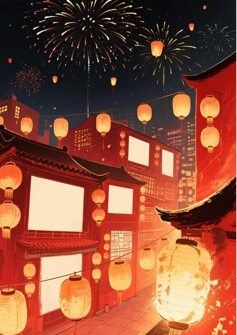 2026新春除夕夜海报信纸