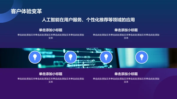 蓝色科技风人工智能汇报PPT模板