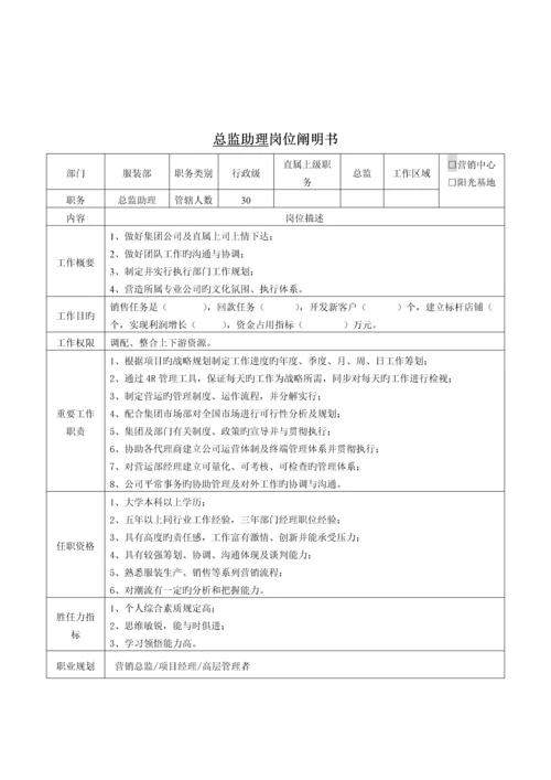 总监助理岗位专项说明书.docx