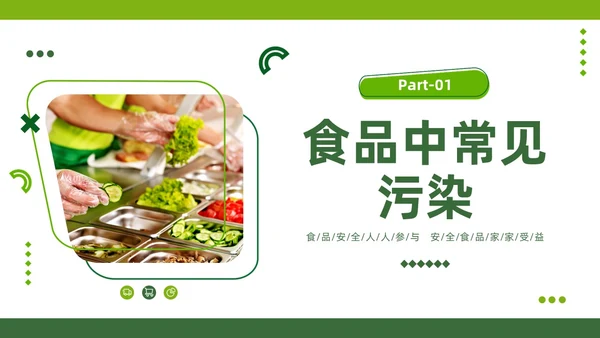 绿色商务风食品安全知识培训PPT全国食品安全法宣传周