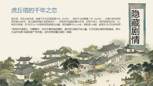 苏州旅游攻略介绍PPT模板