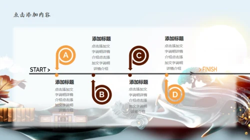 奢华的新中式园式豪宅国风庭院通用PPT模板