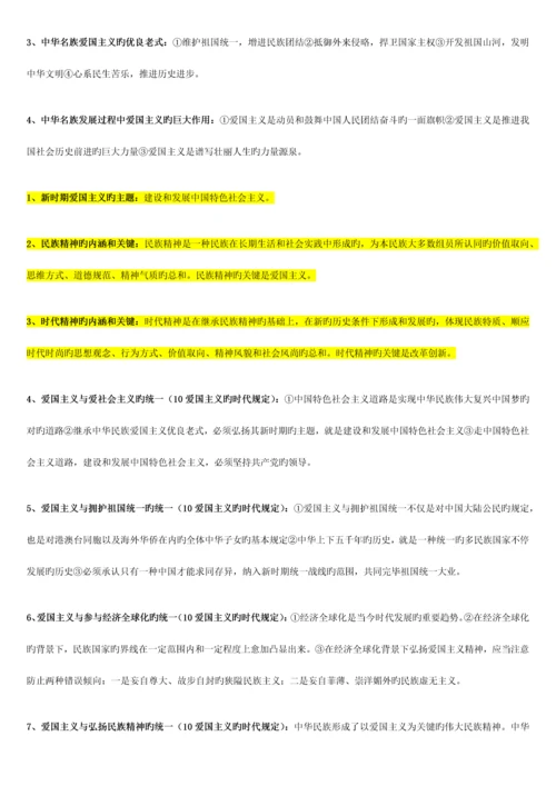 2023年自考03706思想道德修养与法律基础重点复习资料.docx