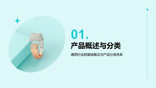 蓝色简约风通用行业产品介绍PPT模板