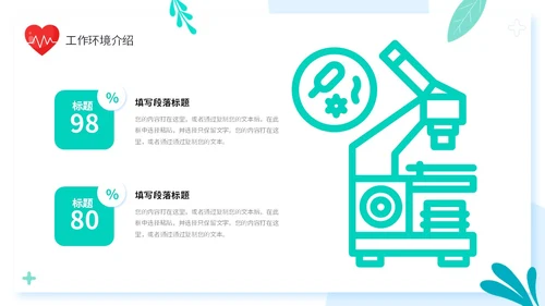 清新手绘插画风医疗行业护士年终工作总结述职报告PPT护士年终总结