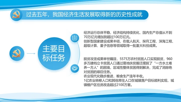 蓝色大气党建党支部年终工作总结PPT
