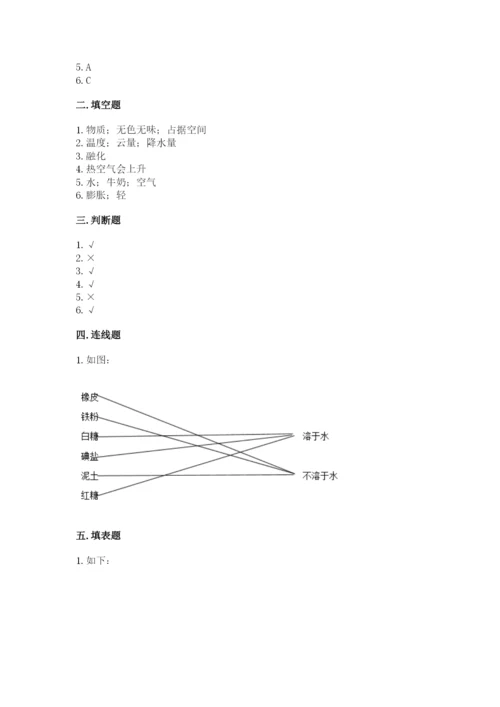 教科版小学三年级上册科学期末测试卷及参考答案【研优卷】.docx