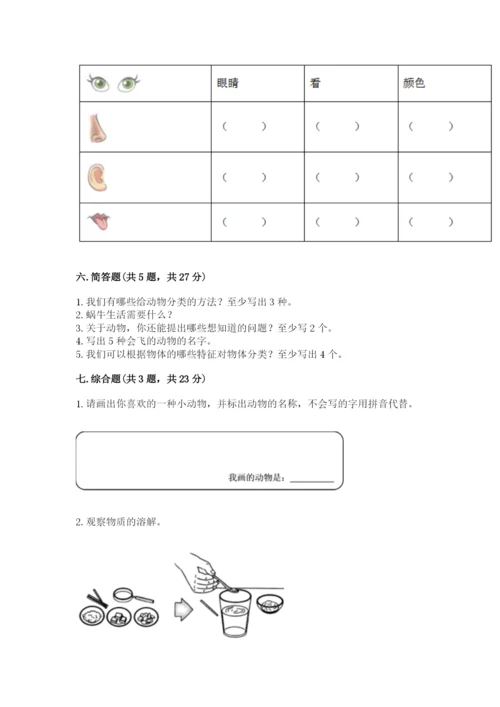 教科版一年级下册科学期末测试卷【培优】.docx