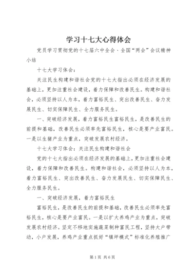 学习十七大心得体会 (29).docx