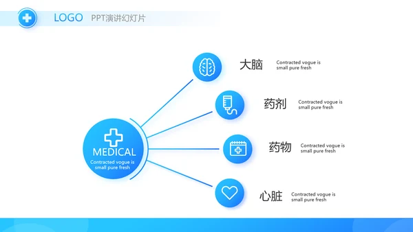 蓝色简约医学教育工作总结汇报PPT