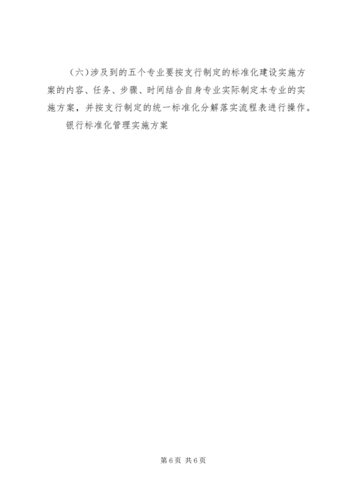 银行标准化管理实施方案 (5).docx