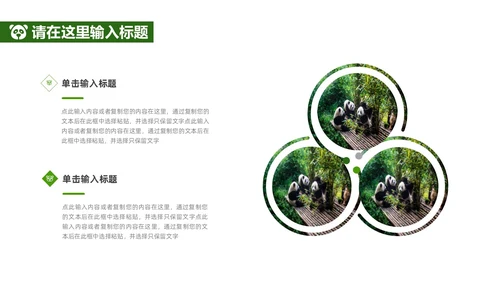 绿色实拍风保护大熊猫科普主题PPT模板