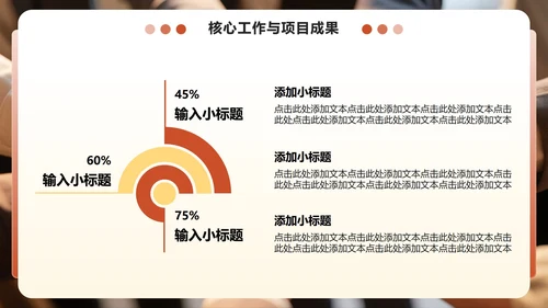 红色商务风部门介绍工作综述汇报PPT模板
