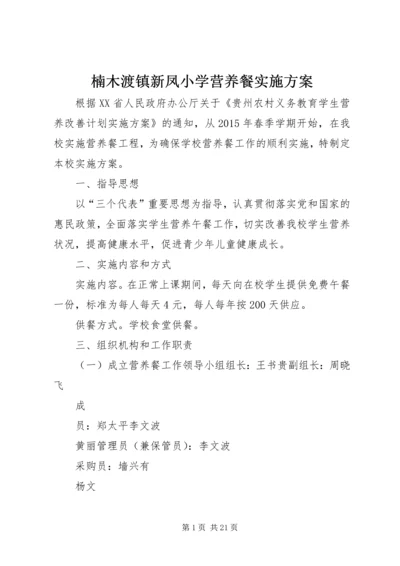 楠木渡镇新凤小学营养餐实施方案.docx