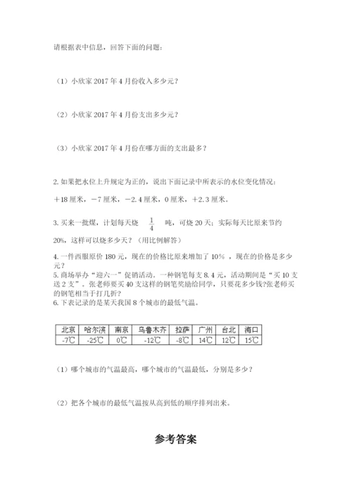 北师大版数学小升初模拟试卷及完整答案（精品）.docx