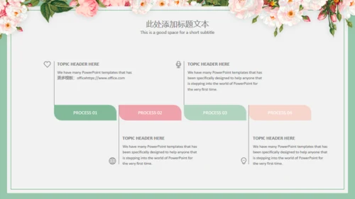 文艺小清新鲜花通用PPT模板