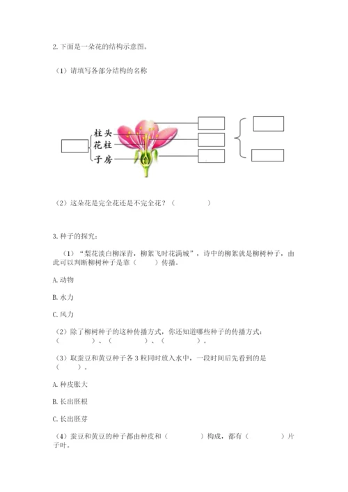科学四年级下册第一单元植物的生长变化测试卷【精选题】.docx