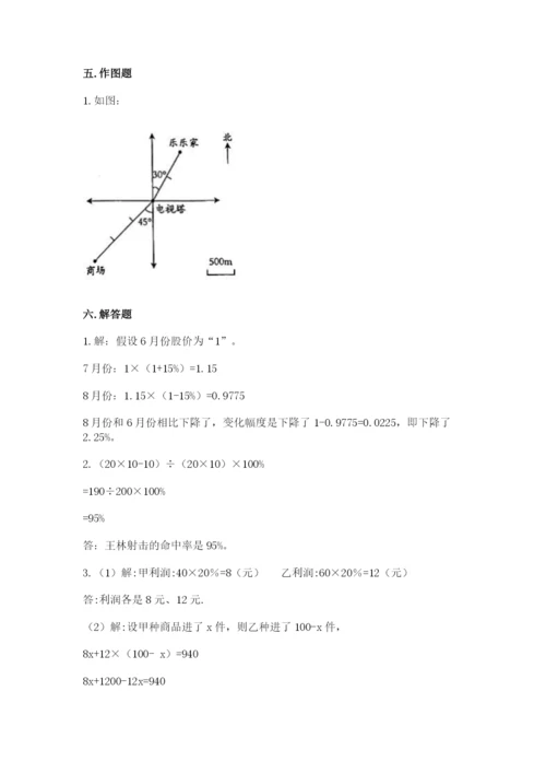 小学六年级下册数学期末卷含答案（预热题）.docx