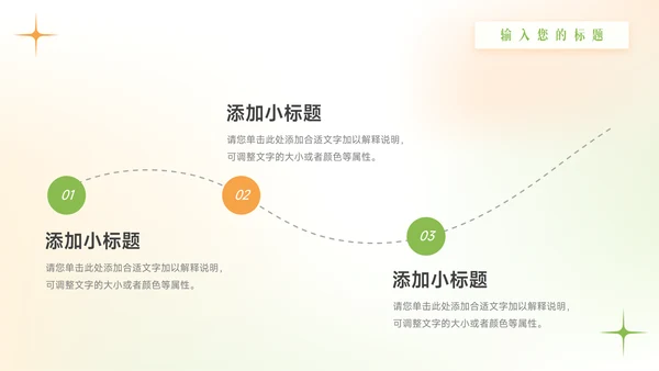 绿橙渐变弥散双色年中总结模板PPT模板