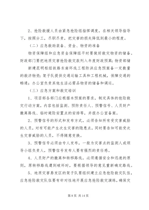 防地质灾害应急预案[五篇范文].docx